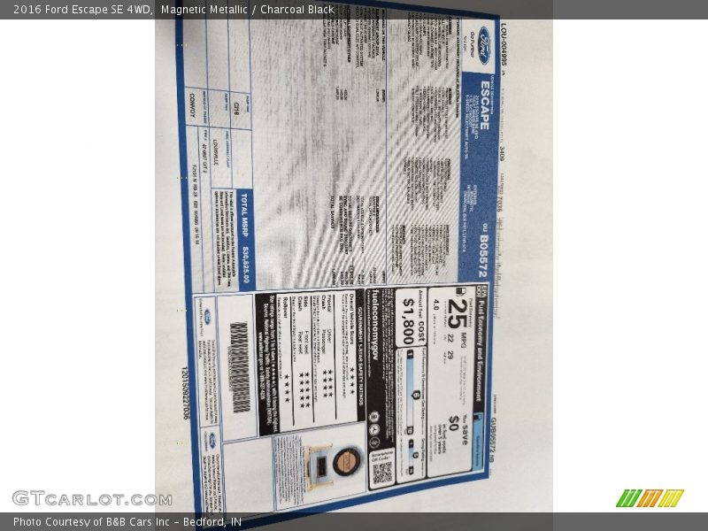 Magnetic Metallic / Charcoal Black 2016 Ford Escape SE 4WD