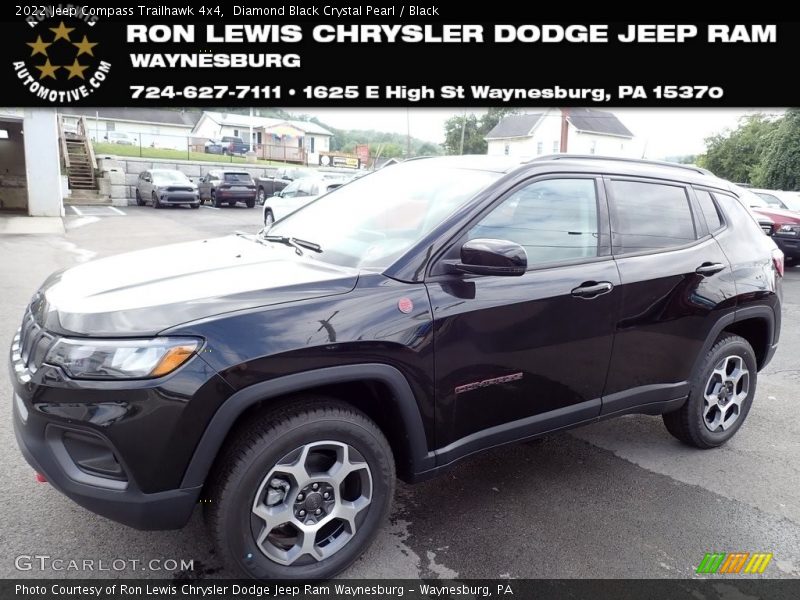 Diamond Black Crystal Pearl / Black 2022 Jeep Compass Trailhawk 4x4