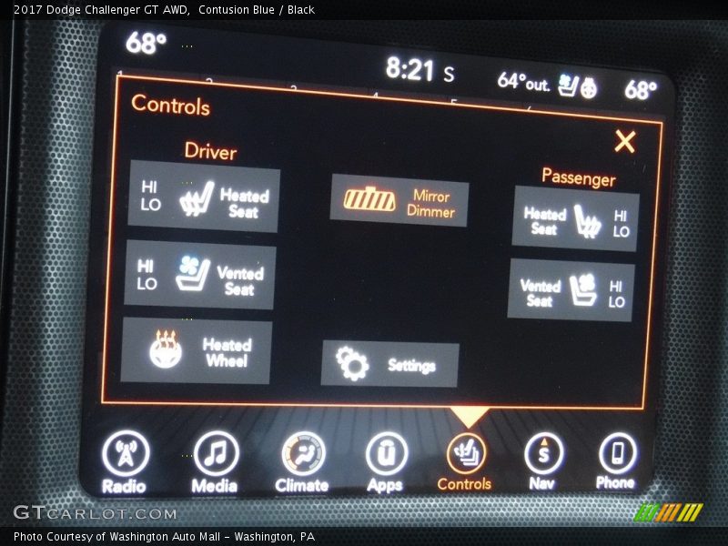Contusion Blue / Black 2017 Dodge Challenger GT AWD