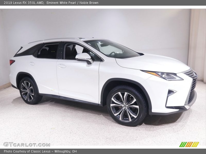 Eminent White Pearl / Noble Brown 2019 Lexus RX 350L AWD