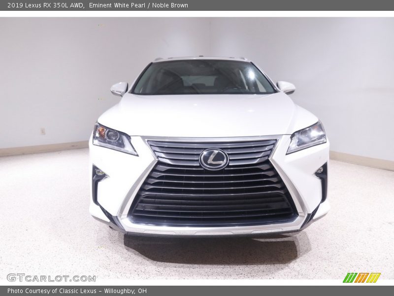 Eminent White Pearl / Noble Brown 2019 Lexus RX 350L AWD