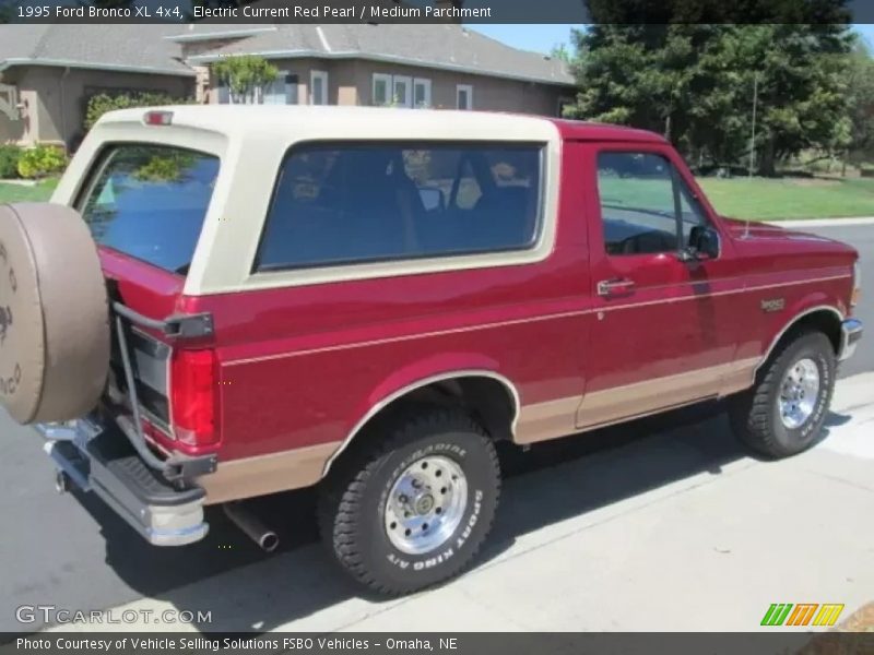Electric Current Red Pearl / Medium Parchment 1995 Ford Bronco XL 4x4