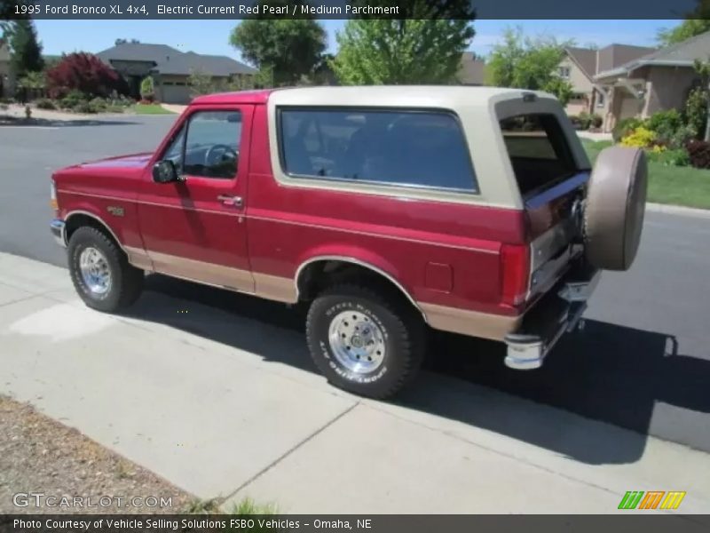 Electric Current Red Pearl / Medium Parchment 1995 Ford Bronco XL 4x4