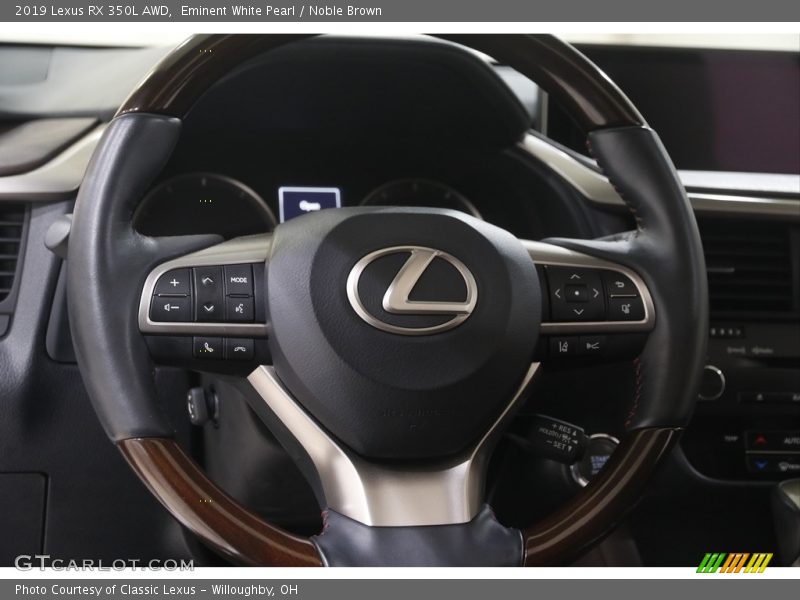 Eminent White Pearl / Noble Brown 2019 Lexus RX 350L AWD