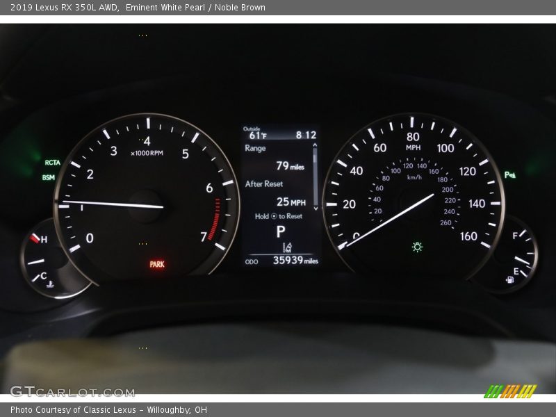 Eminent White Pearl / Noble Brown 2019 Lexus RX 350L AWD