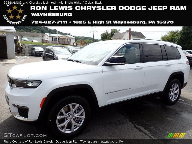Bright White / Global Black 2022 Jeep Grand Cherokee L Limited 4x4