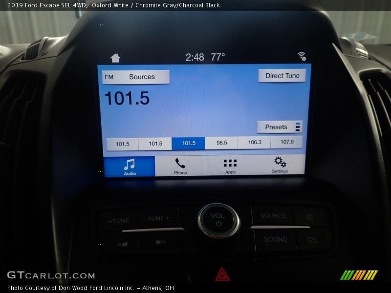 Oxford White / Chromite Gray/Charcoal Black 2019 Ford Escape SEL 4WD