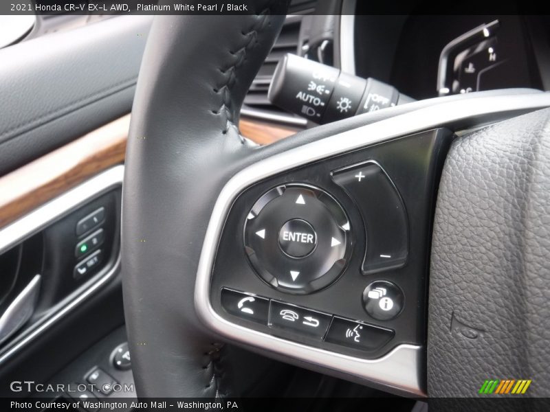 Platinum White Pearl / Black 2021 Honda CR-V EX-L AWD