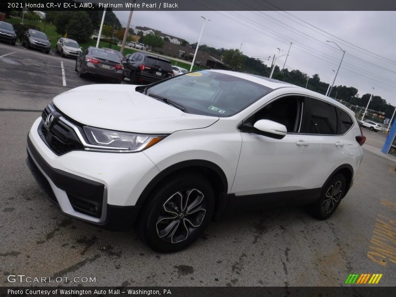 Platinum White Pearl / Black 2021 Honda CR-V EX-L AWD