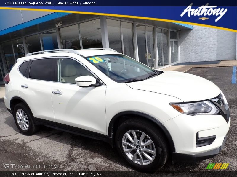 Glacier White / Almond 2020 Nissan Rogue SV AWD