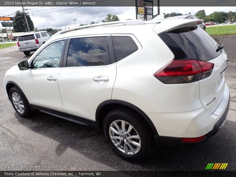 Glacier White / Almond 2020 Nissan Rogue SV AWD