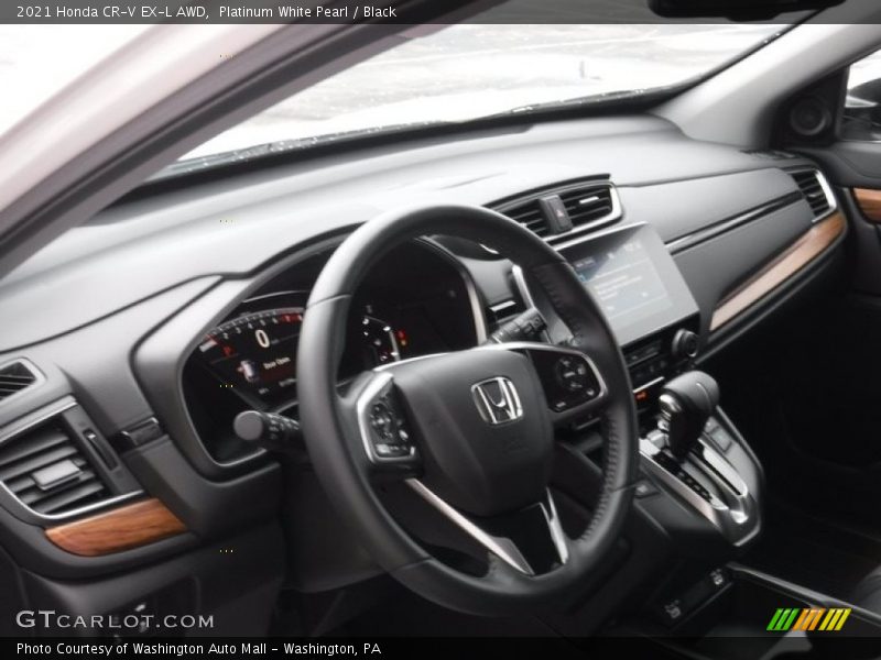 Platinum White Pearl / Black 2021 Honda CR-V EX-L AWD