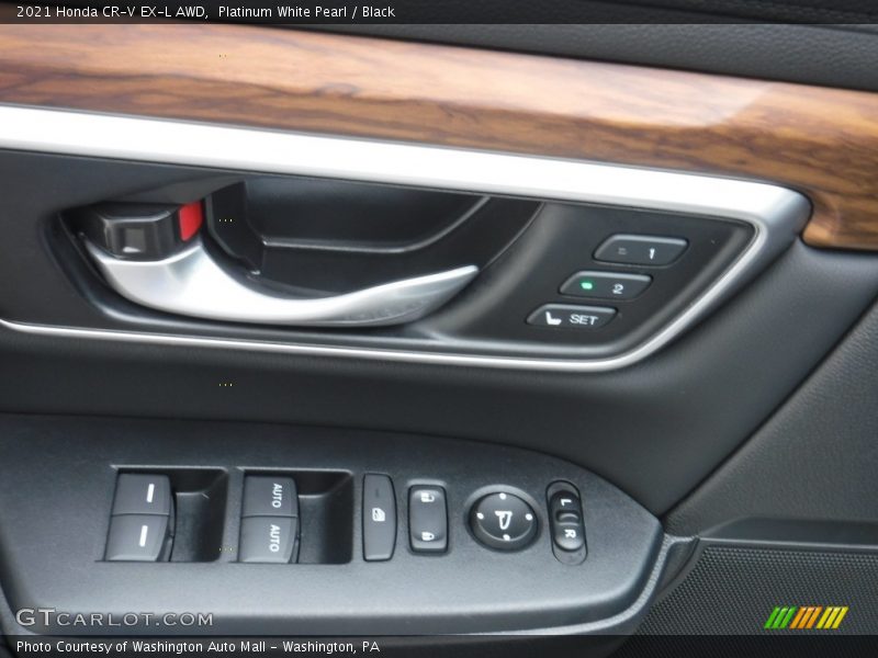 Platinum White Pearl / Black 2021 Honda CR-V EX-L AWD