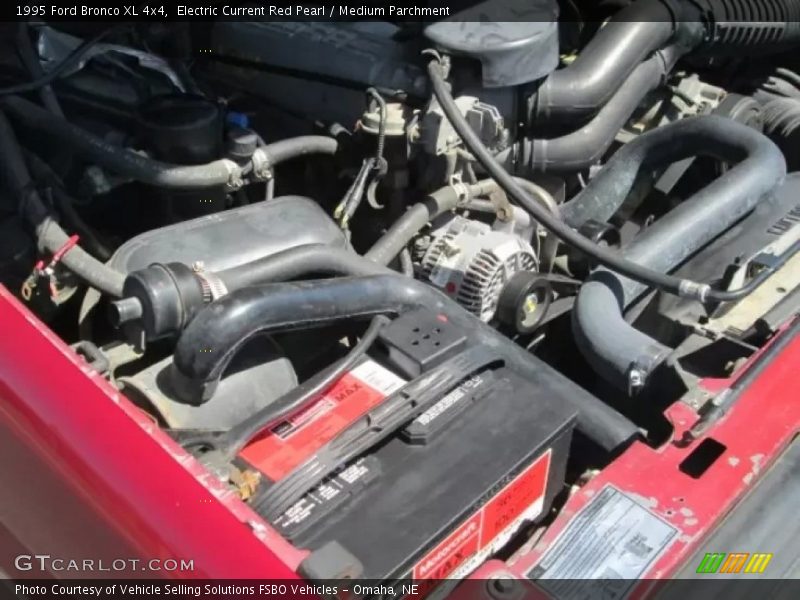 Electric Current Red Pearl / Medium Parchment 1995 Ford Bronco XL 4x4