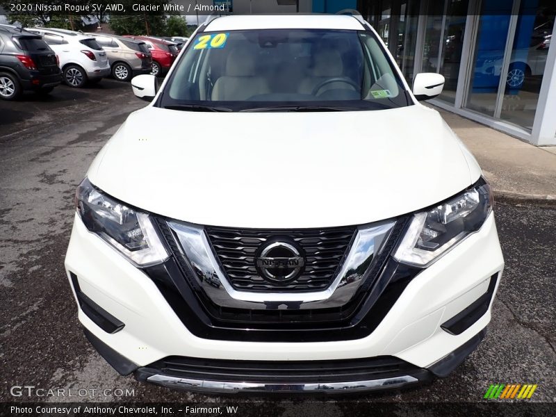 Glacier White / Almond 2020 Nissan Rogue SV AWD