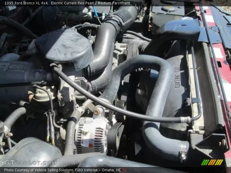 Electric Current Red Pearl / Medium Parchment 1995 Ford Bronco XL 4x4