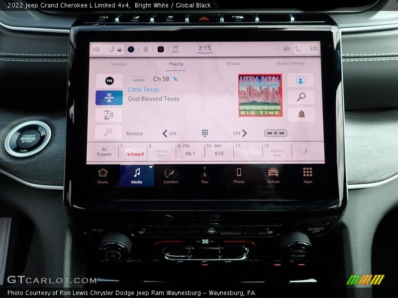 Bright White / Global Black 2022 Jeep Grand Cherokee L Limited 4x4