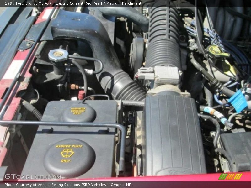 Electric Current Red Pearl / Medium Parchment 1995 Ford Bronco XL 4x4