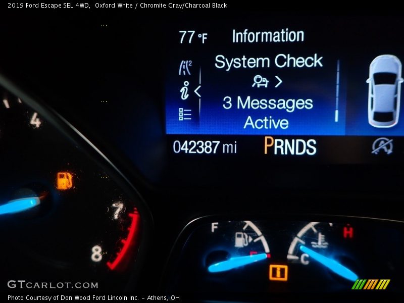 Oxford White / Chromite Gray/Charcoal Black 2019 Ford Escape SEL 4WD