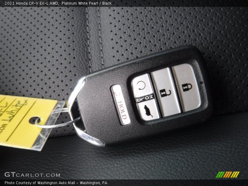 Platinum White Pearl / Black 2021 Honda CR-V EX-L AWD