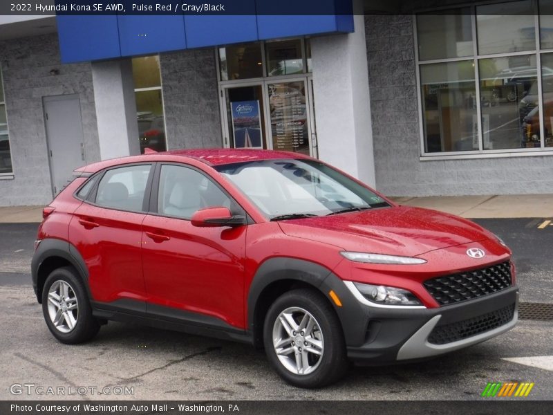 Pulse Red / Gray/Black 2022 Hyundai Kona SE AWD