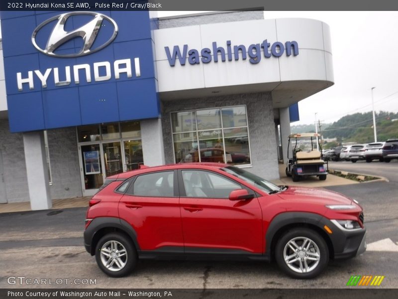 Pulse Red / Gray/Black 2022 Hyundai Kona SE AWD