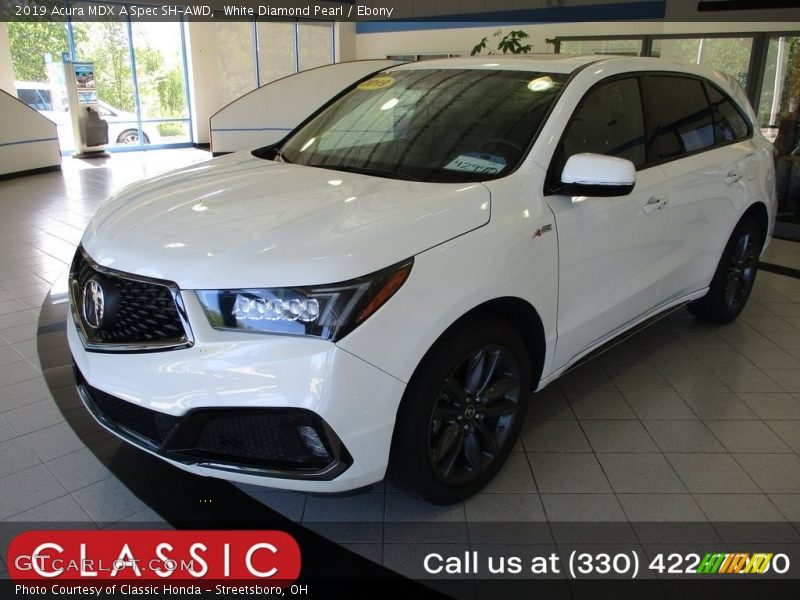 White Diamond Pearl / Ebony 2019 Acura MDX A Spec SH-AWD