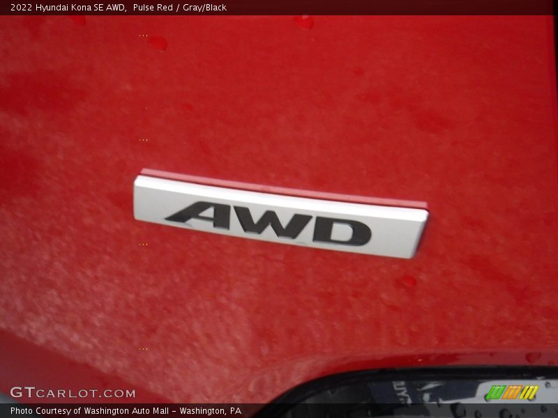 Pulse Red / Gray/Black 2022 Hyundai Kona SE AWD
