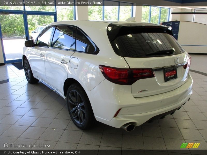 White Diamond Pearl / Ebony 2019 Acura MDX A Spec SH-AWD