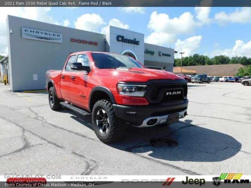 Flame Red / Black 2021 Ram 1500 Rebel Quad Cab 4x4