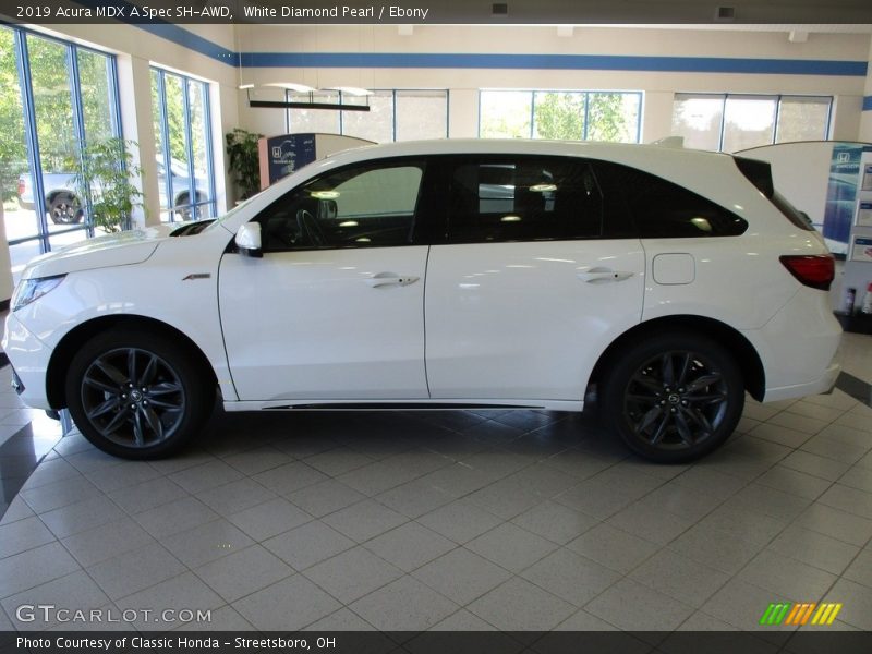 White Diamond Pearl / Ebony 2019 Acura MDX A Spec SH-AWD