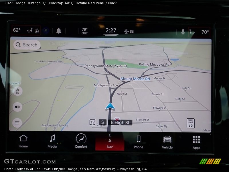 Navigation of 2022 Durango R/T Blacktop AWD