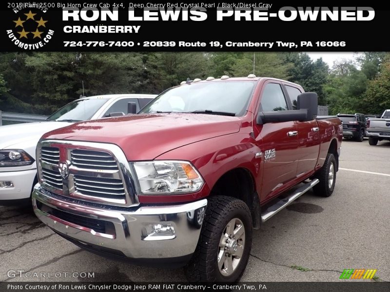 Deep Cherry Red Crystal Pearl / Black/Diesel Gray 2015 Ram 2500 Big Horn Crew Cab 4x4