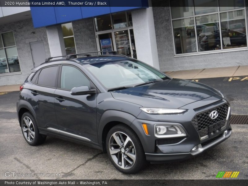 Thunder Gray / Black 2020 Hyundai Kona Limited AWD