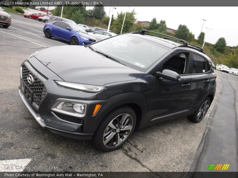 Thunder Gray / Black 2020 Hyundai Kona Limited AWD