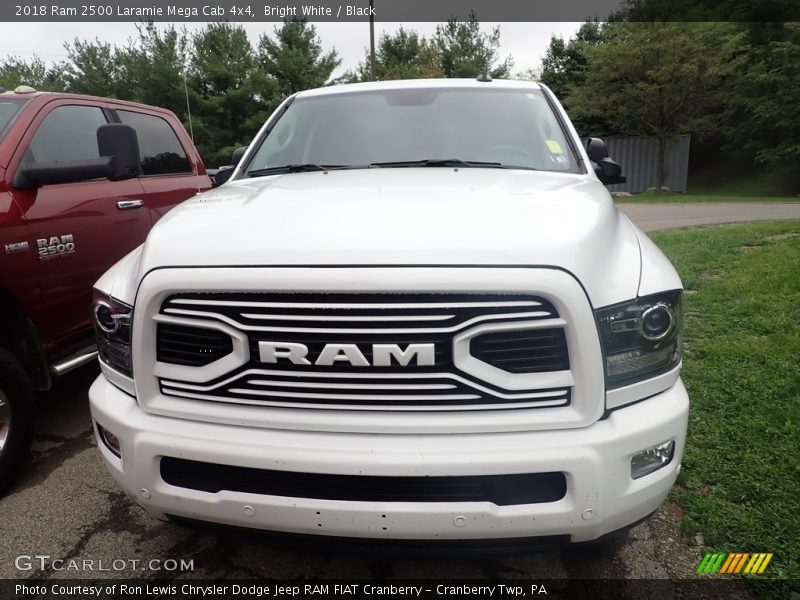 Bright White / Black 2018 Ram 2500 Laramie Mega Cab 4x4