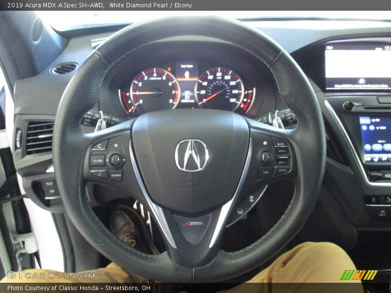 White Diamond Pearl / Ebony 2019 Acura MDX A Spec SH-AWD