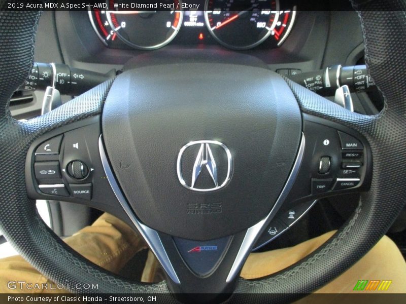 White Diamond Pearl / Ebony 2019 Acura MDX A Spec SH-AWD