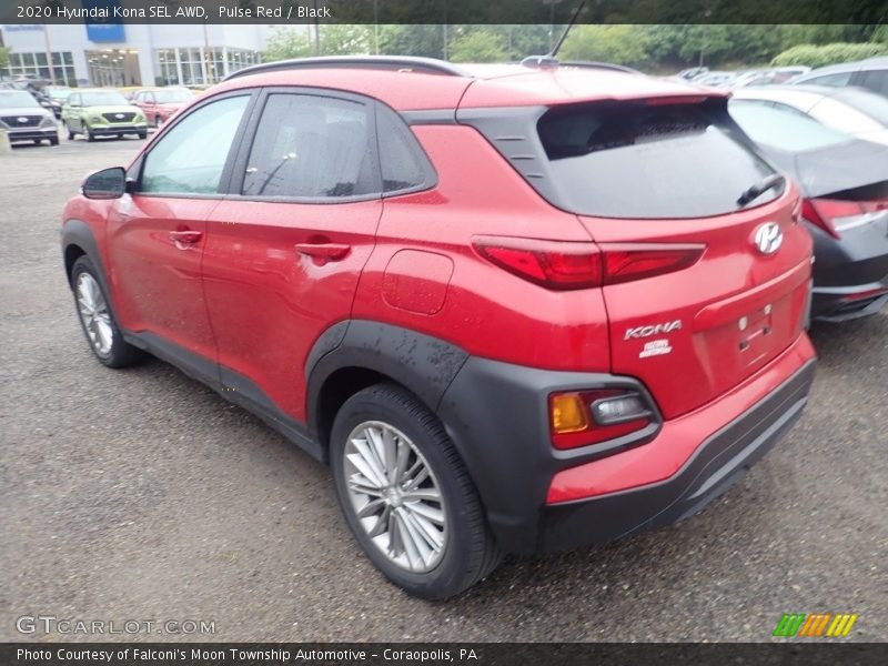 Pulse Red / Black 2020 Hyundai Kona SEL AWD
