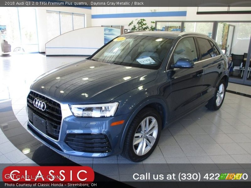 Daytona Gray Metallic / Black 2018 Audi Q3 2.0 TFSI Premium Plus quattro