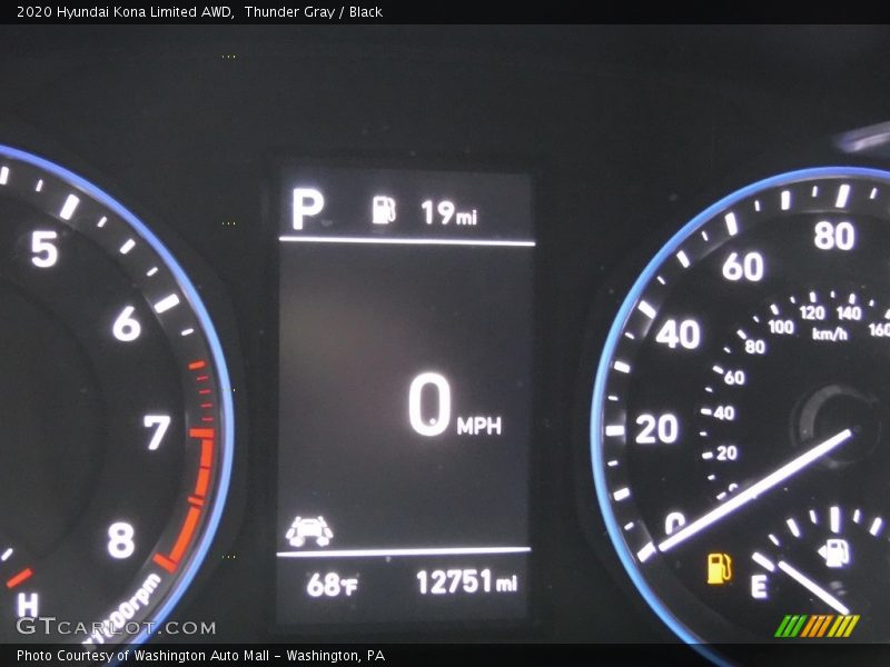 Thunder Gray / Black 2020 Hyundai Kona Limited AWD