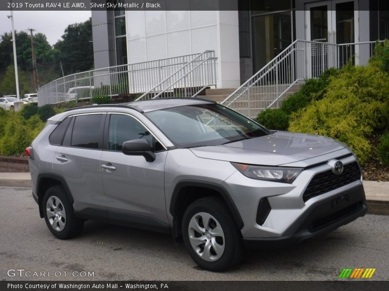 Silver Sky Metallic / Black 2019 Toyota RAV4 LE AWD