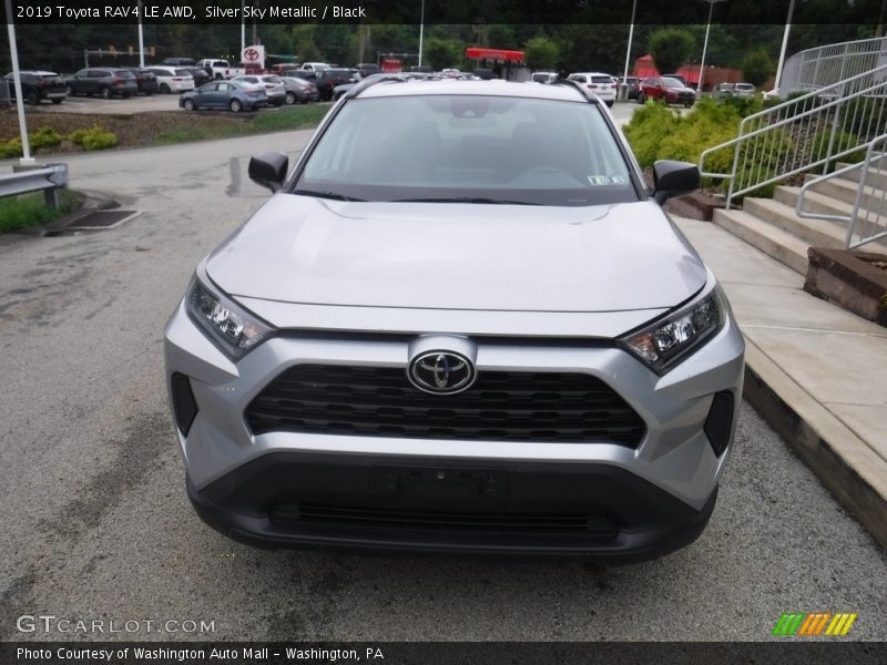 Silver Sky Metallic / Black 2019 Toyota RAV4 LE AWD