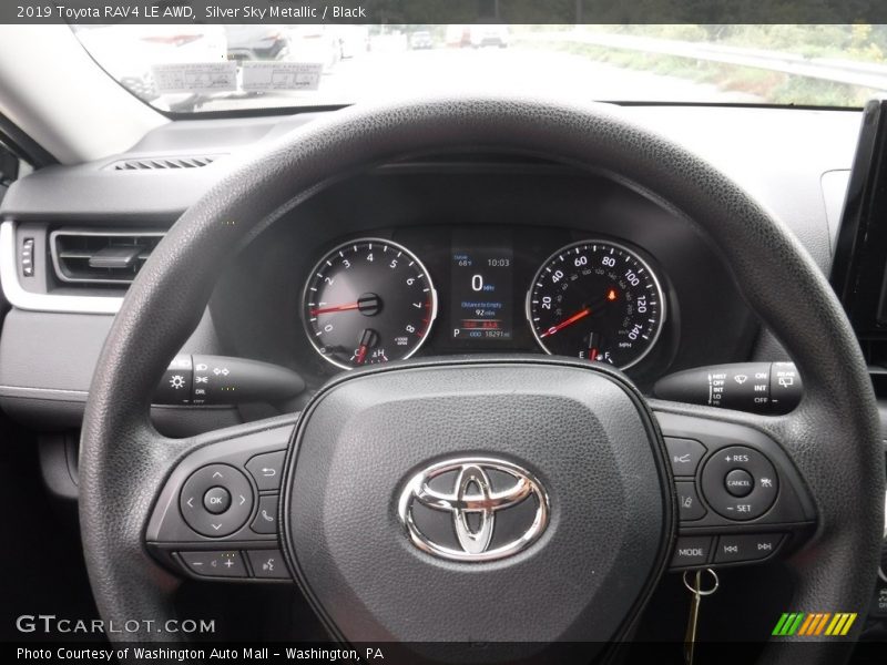 Silver Sky Metallic / Black 2019 Toyota RAV4 LE AWD