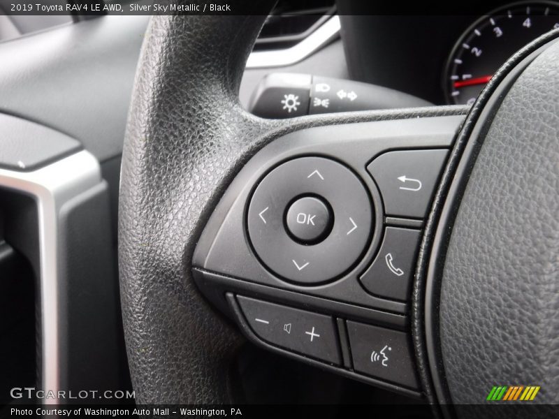 Silver Sky Metallic / Black 2019 Toyota RAV4 LE AWD