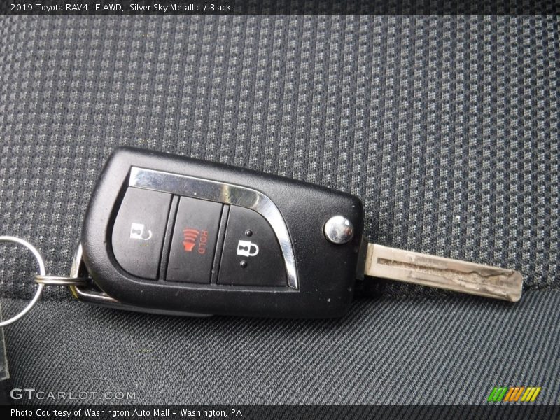 Silver Sky Metallic / Black 2019 Toyota RAV4 LE AWD