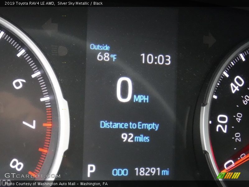 Silver Sky Metallic / Black 2019 Toyota RAV4 LE AWD