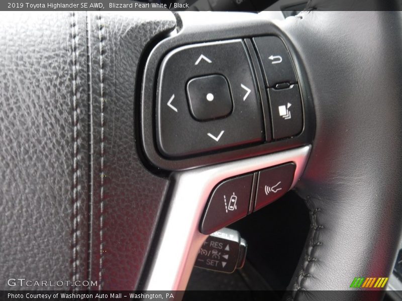 Blizzard Pearl White / Black 2019 Toyota Highlander SE AWD