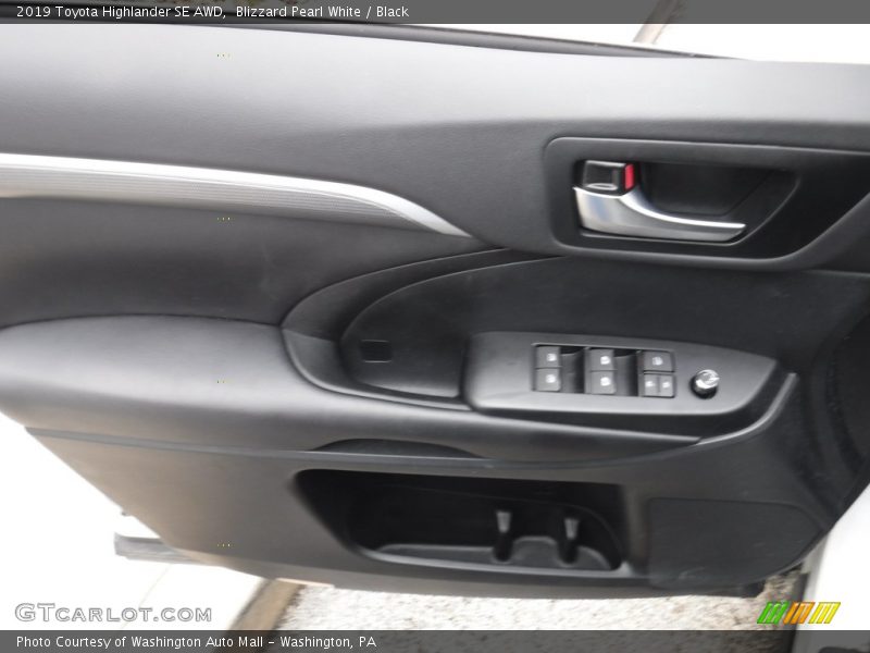 Blizzard Pearl White / Black 2019 Toyota Highlander SE AWD