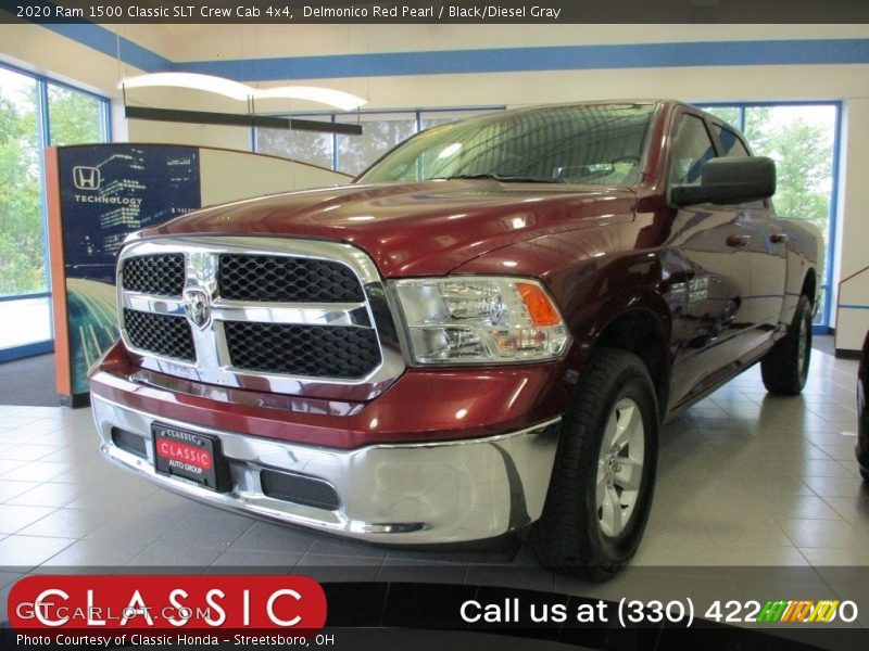 Delmonico Red Pearl / Black/Diesel Gray 2020 Ram 1500 Classic SLT Crew Cab 4x4